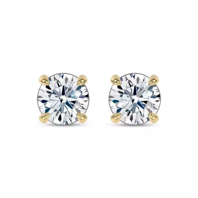 Midnight Halo Round Lab Stud Earrings (2 ct. tw.) by Christian Siriano