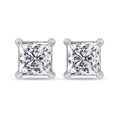 Midnight Halo Princess Lab Stud Earrings (2 ct. tw.) by Christian Siriano