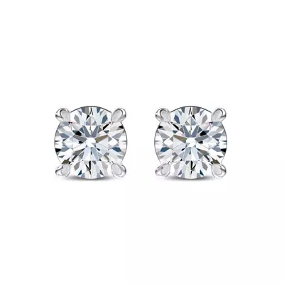 Midnight Halo Round Lab Stud Earrings (1 ct. tw.) by Christian Siriano