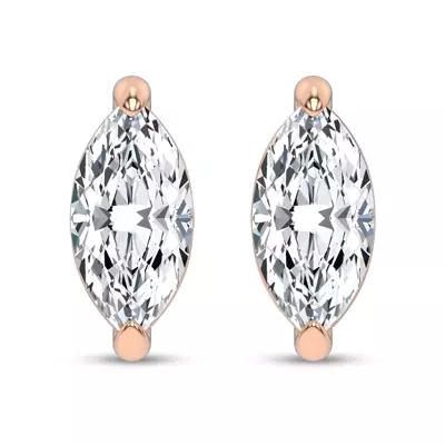 Midnight Halo Marquise Lab Stud Earrings (1 ct. tw.) by Christian Siriano