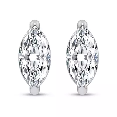 Midnight Halo Marquise Lab Stud Earrings (1 ct. tw.) by Christian Siriano