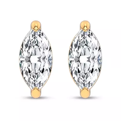 Midnight Halo Marquise Lab Stud Earrings (1 ct. tw.) by Christian Siriano