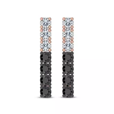 Midnight Noir Diamond Drop Earrings by Christian Siriano