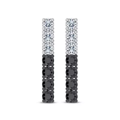 Midnight Noir Diamond Drop Earrings by Christian Siriano