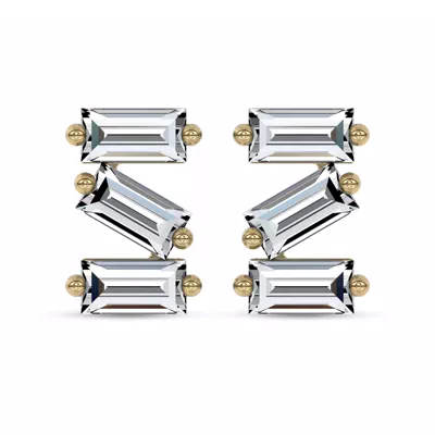 Staccato Baguette Lab Diamond Studs by Christian Siriano