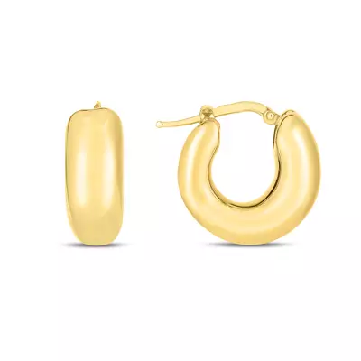 Petite Domed Gold Hoops
