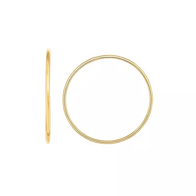 Slim Endless Gold Hoop Earrings (30mm)