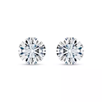 Invisible-Set Round Lab Diamond Studs (1.00 ct. tw.)