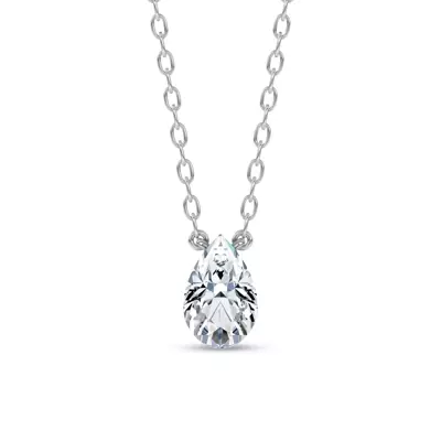 Invisible-Set Pear Lab Diamond Necklace (1.00 ct. tw.)