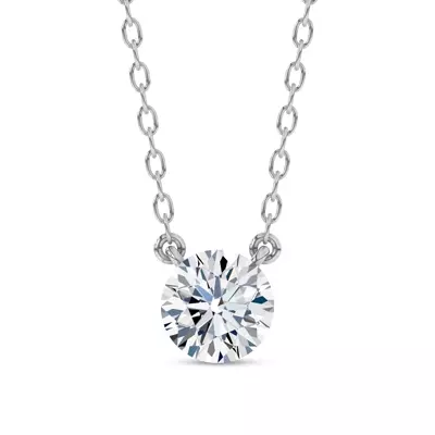 Invisible-Set Round Lab Diamond Necklace (.50 ct. tw.)