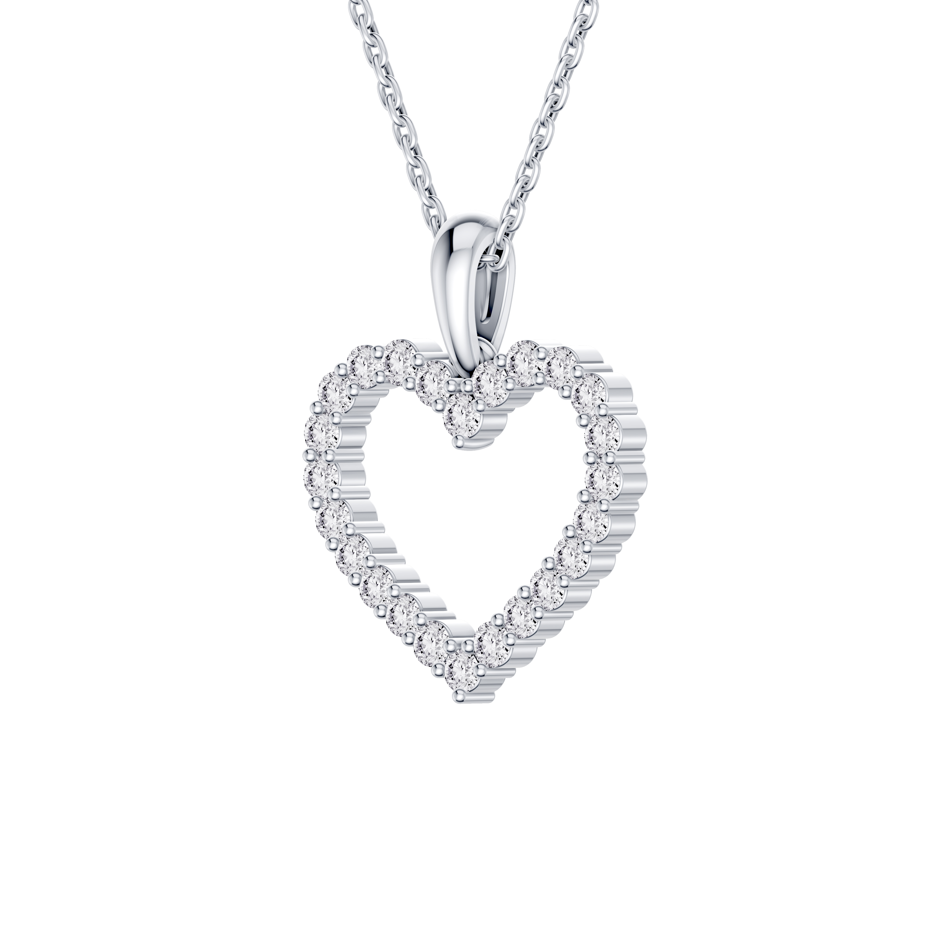 Pavé Lab Diamond Heart Pendant (0.50 ct. tw.)