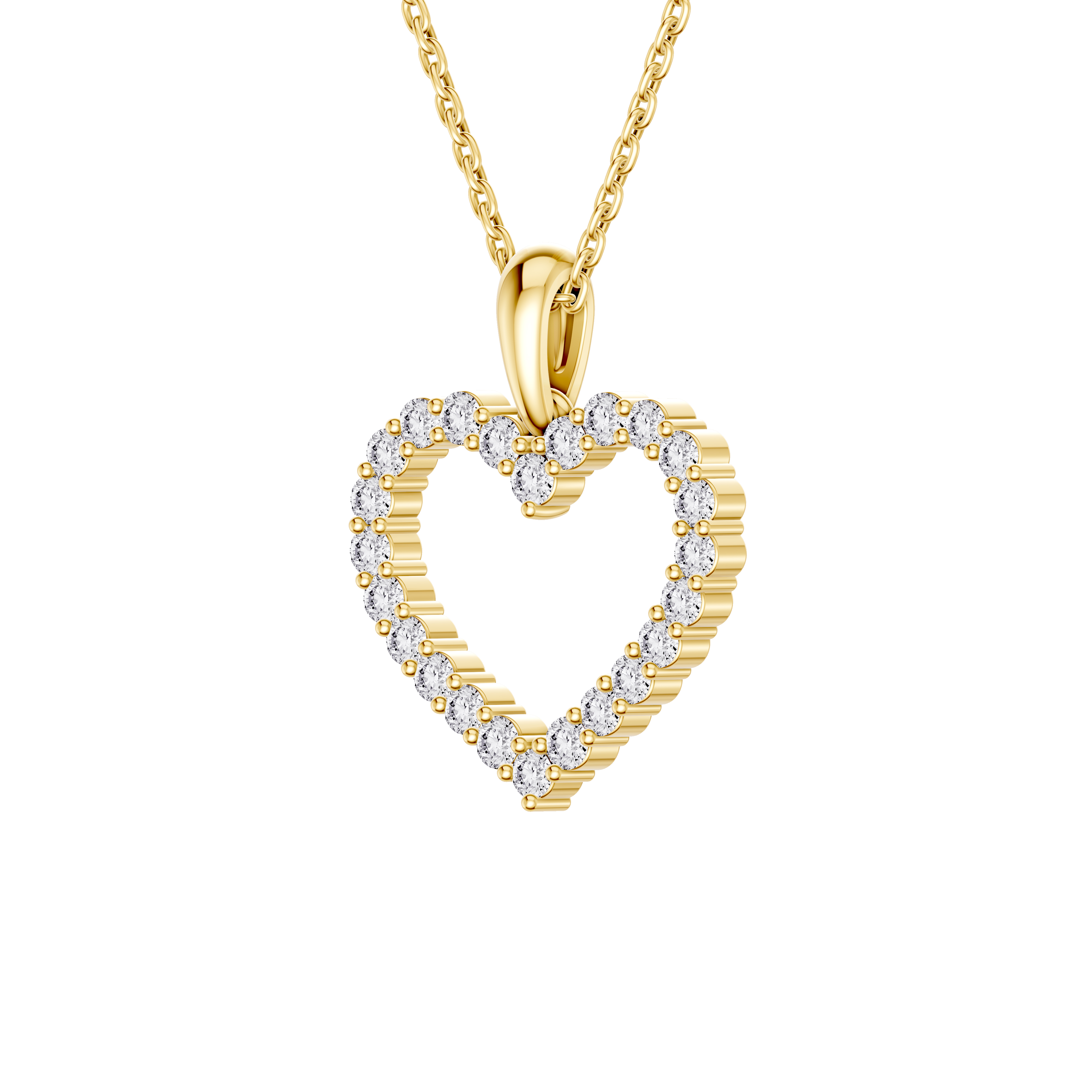 Pavé Lab Diamond Heart Pendant (0.50 ct. tw.)