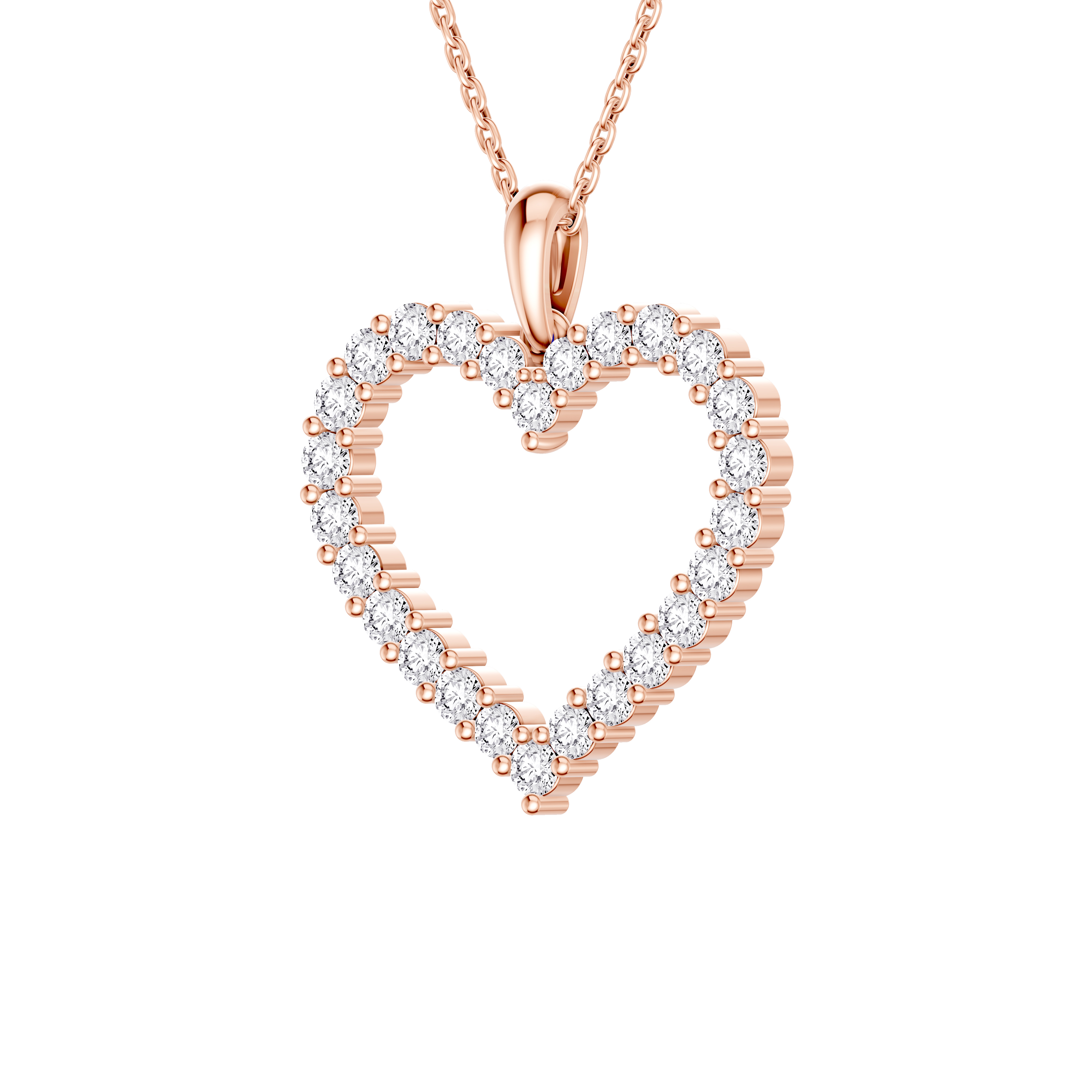 Pavé Lab Diamond Heart Pendant (1.00 ct. tw.)