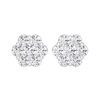 Floral Diamond Cluster Earrings (2 ct. tw.)