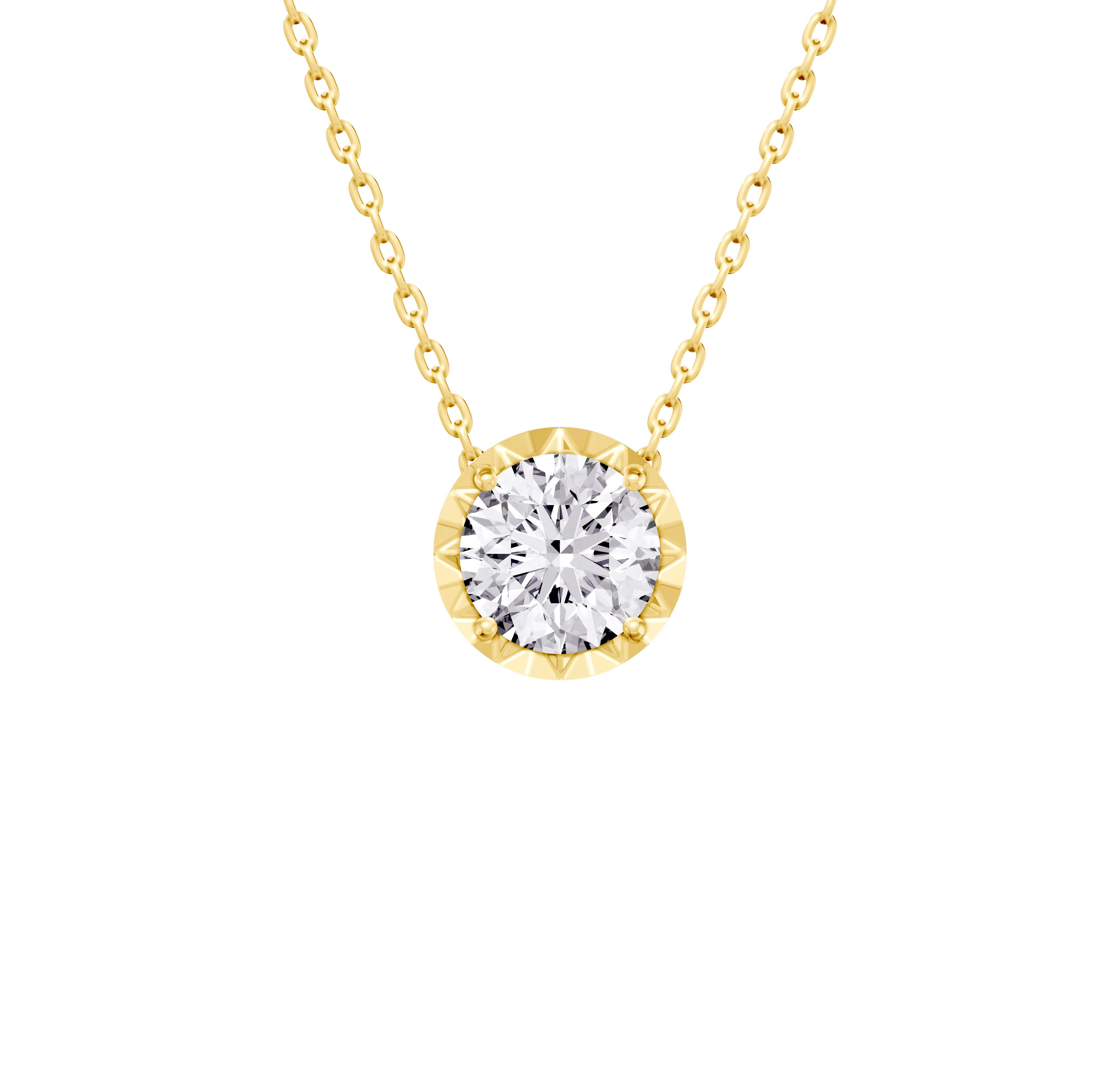 Amplify Faceted Bezel Lab Diamond Necklace (0.50 ct. tw.)