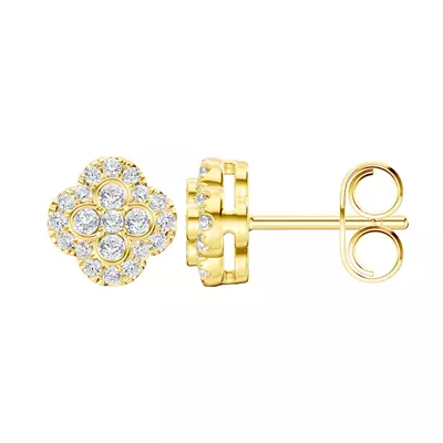Florelle Quatrefoil Halo Lab Earrings