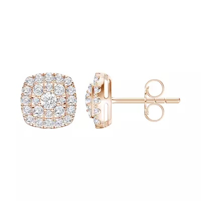 Elissa Double Halo Lab Earrings