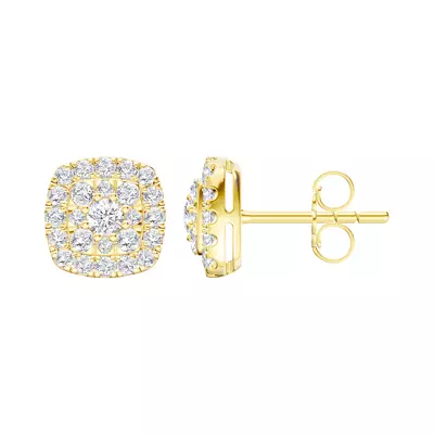 Elissa Double Halo Lab Earrings