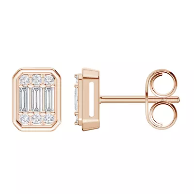 Emerelle Baguette & Round Lab Earrings