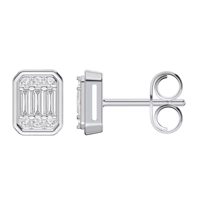 Emerelle Baguette & Round Lab Earrings