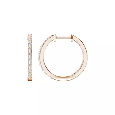 Baguette Highlight Pavé Hoops