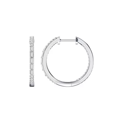 Baguette Highlight Pavé Hoops