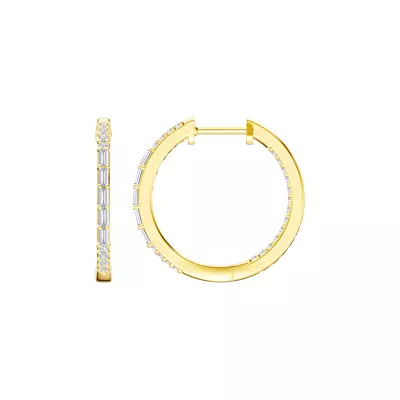 Baguette Highlight Pavé Lab Hoops