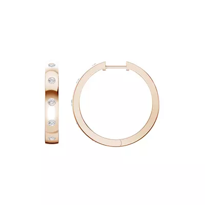 Emblush Smooth Diamond Hoops (1/2 ct tw)