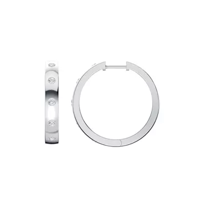 Emblush Smooth Lab Diamond Hoops (1/2 ct tw)