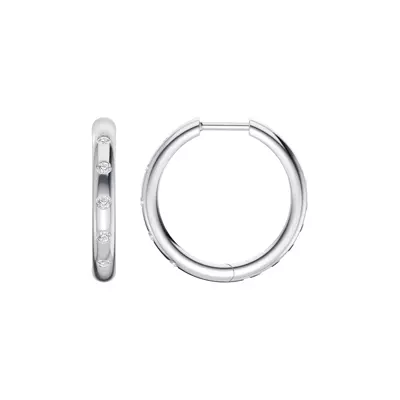 Emblush Petite Smooth Lab Diamond Hoops