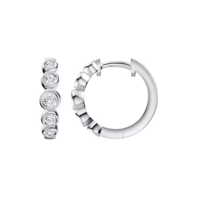 Bello Graduated Bezel Lab Diamond Hoops (1/2 ct. tw.)