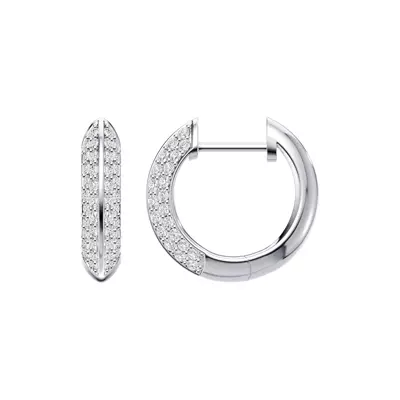Knife-Edge Pavé Lab Hoops (.40ct. tw.)