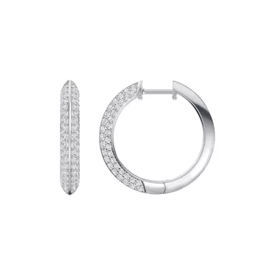 Knife-Edge Pavé Hoops (1 ct. tw.)