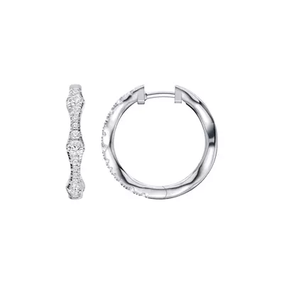 Solva Sculpted Lab Diamond Hoops