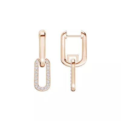 Ovara Sway Drop Lab Pavé Earrings