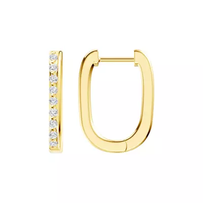 Veltra Diamond Elongated Hoops