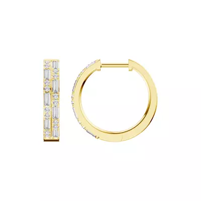 Orion Double Row Lab Diamond Hoops