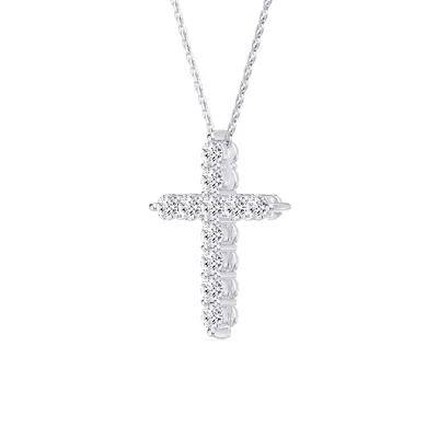 Classic Lab Diamond Cross Necklace (1.00 ct. tw.)