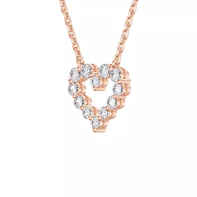 Floating Heart Lab Diamond Pendant (0.25 ct. tw.)