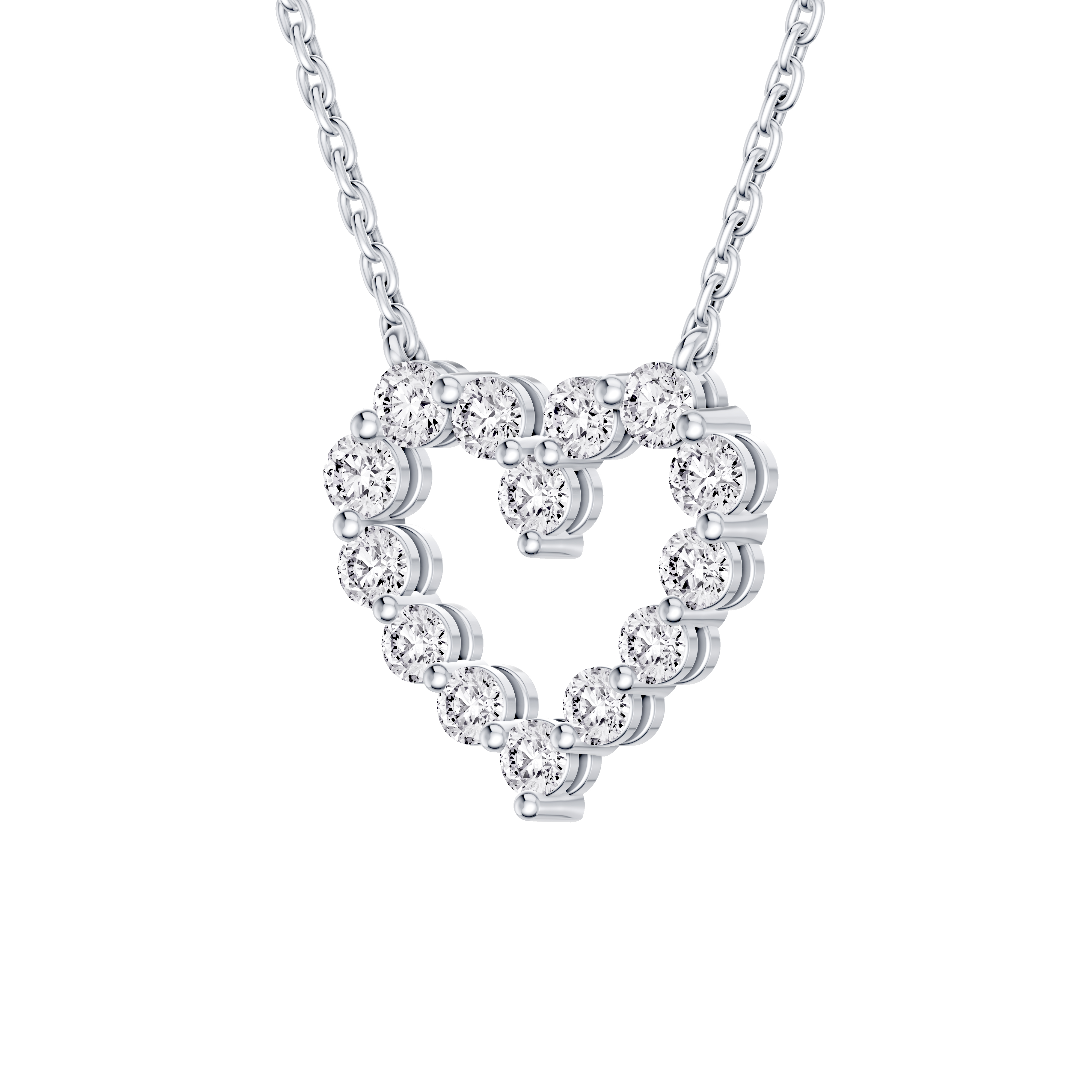 Floating Heart Lab Diamond Pendant (0.50 ct. tw.)
