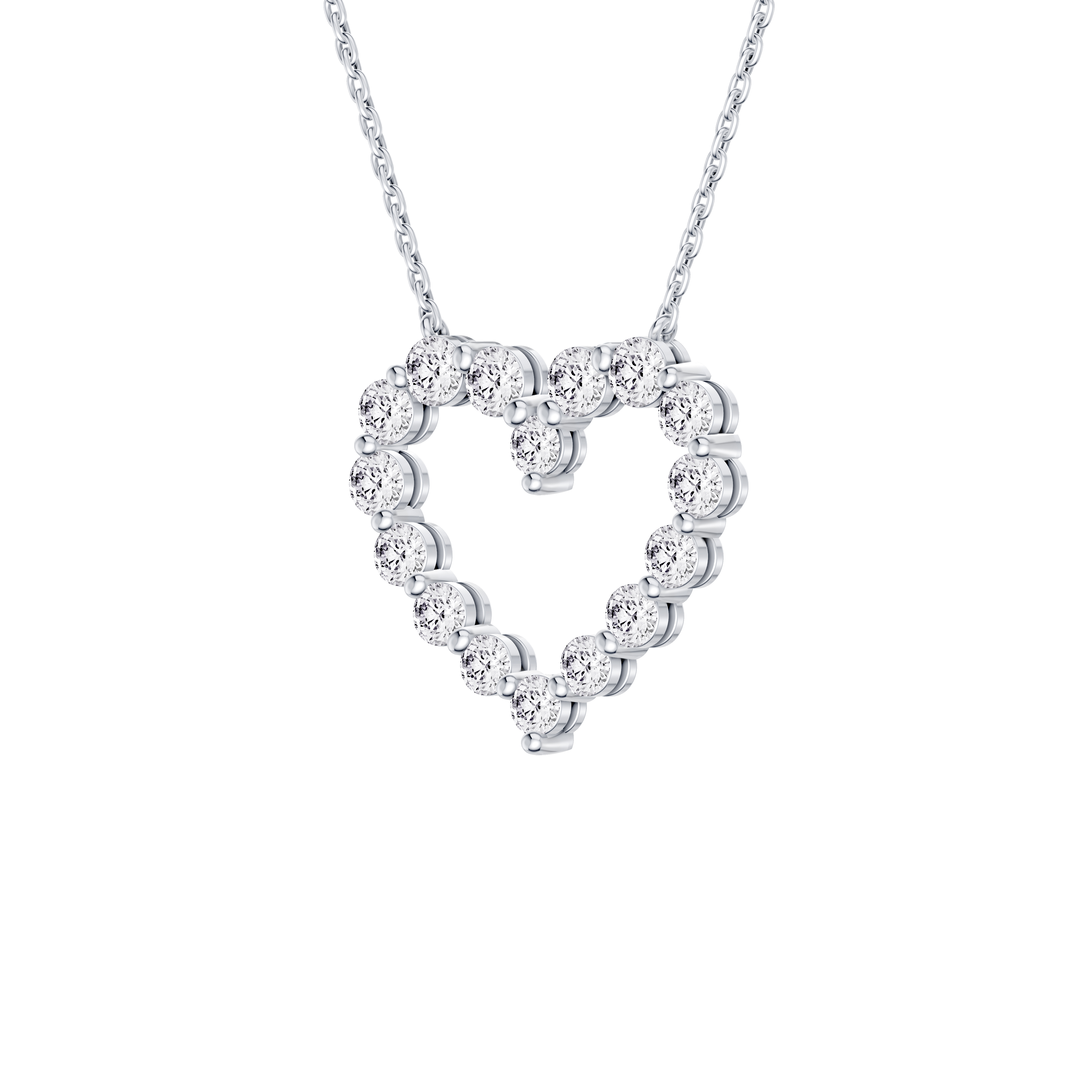 Floating Heart Lab Diamond Pendant (1.00 ct. tw.)