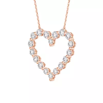 Floating Heart Lab Diamond Pendant (1.50 ct. tw.)