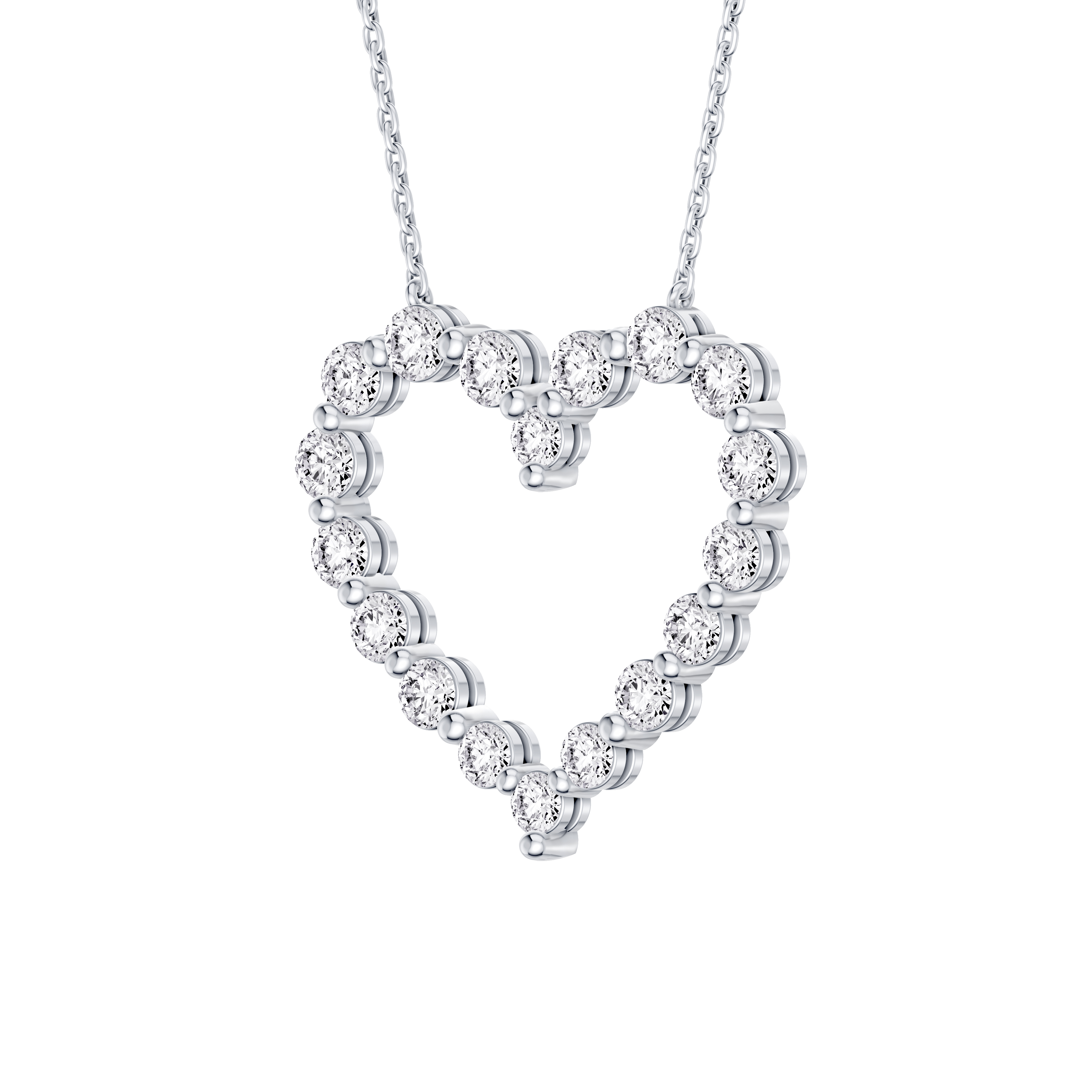 Floating Heart Lab Diamond Pendant (1.50 ct. tw.)