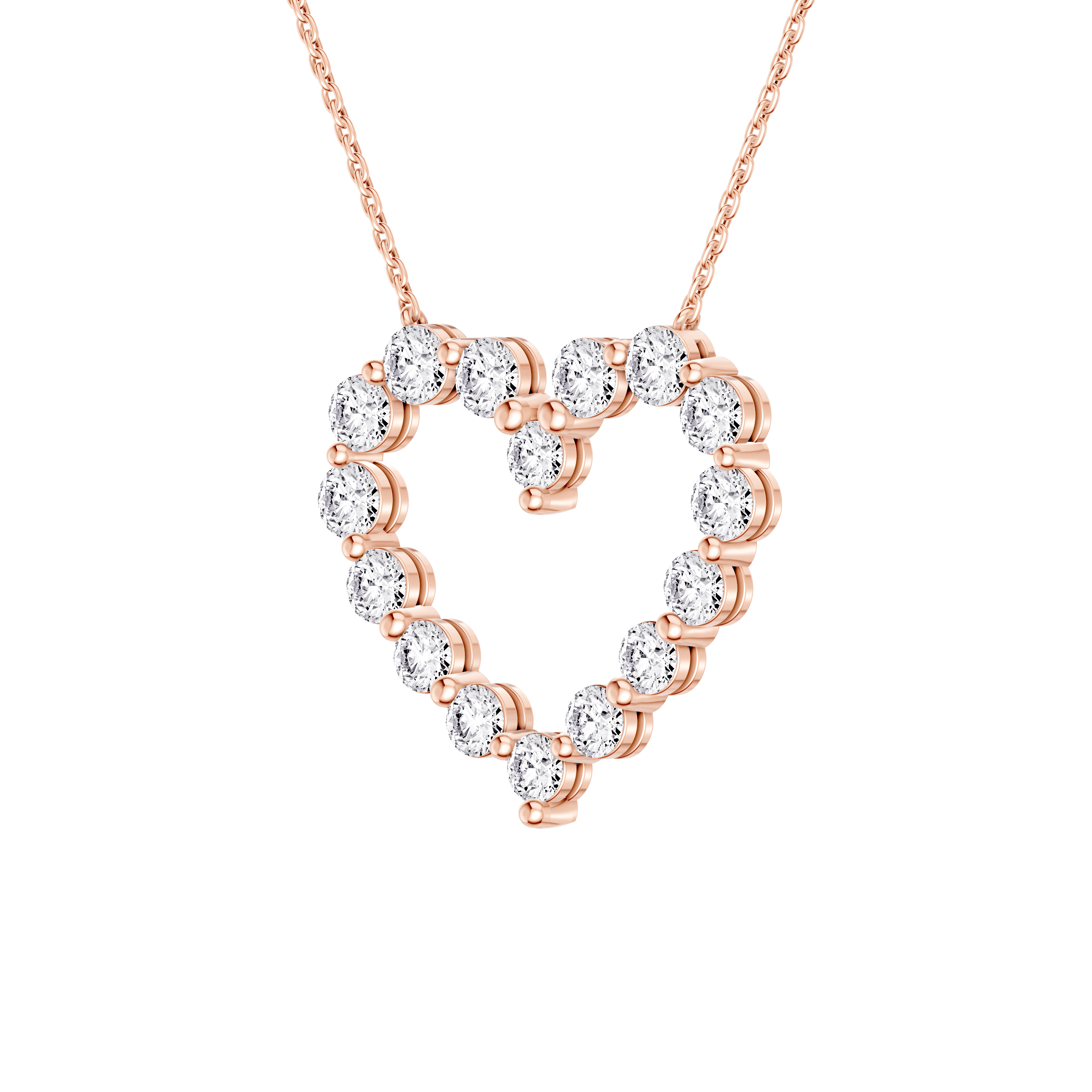 Floating Heart Lab Diamond Pendant (2.00 ct. tw.)