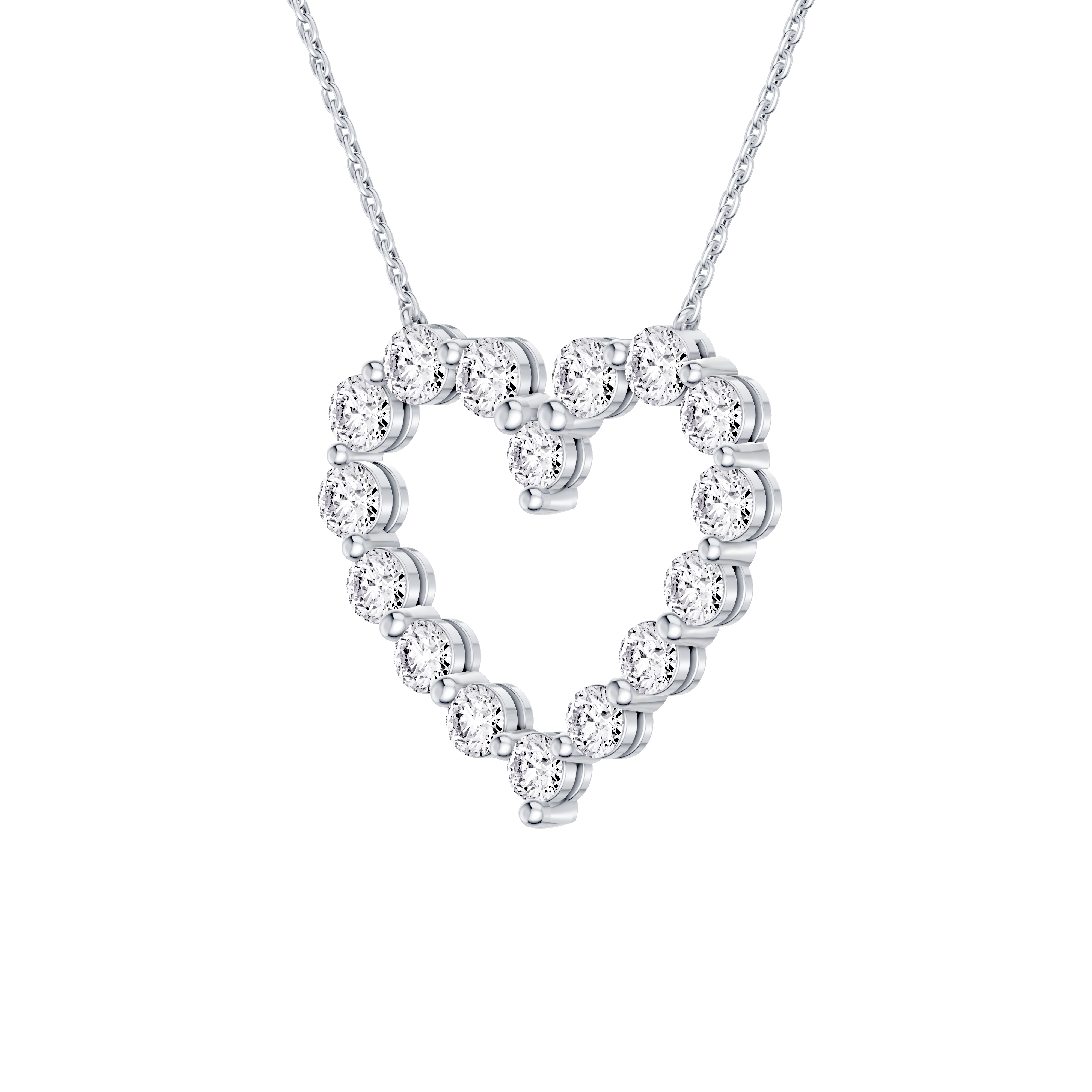 Floating Heart Lab Diamond Pendant (2.00 ct. tw.)