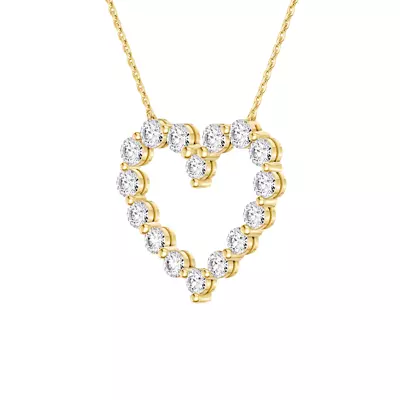 Floating Heart Lab Diamond Pendant (2.00 ct. tw.)