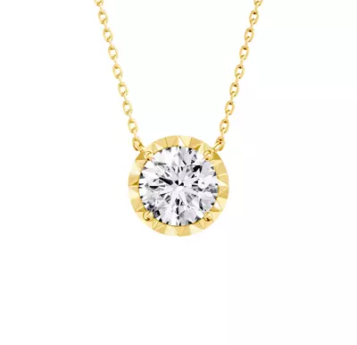 Amplify Faceted Bezel Lab Diamond Necklace (1.00 ct. tw.)