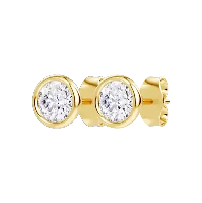 Modern Bezel-Set Lab Diamond Stud Earrings (1/2 ct. tw.)