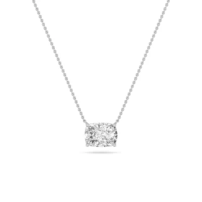 Floating Elongated Cushion Lab Diamond Solitaire Necklace (2.00 ct.)