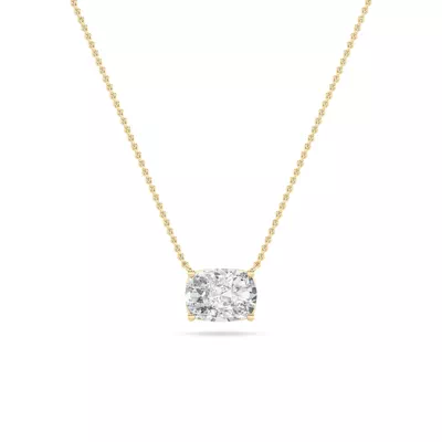 Floating Elongated Cushion Lab Diamond Solitaire Necklace (3.00 ct.)